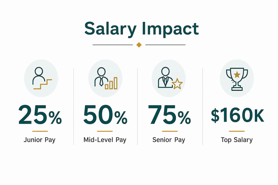 Infographic showing salary impact by job title