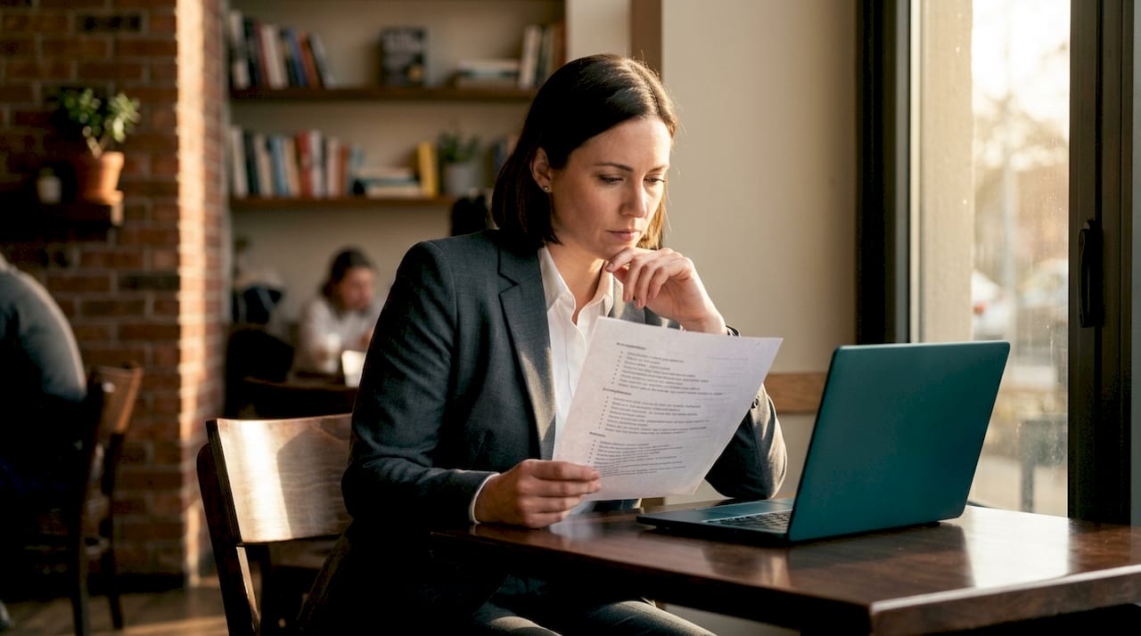 Hands preparing salary negotiation value points