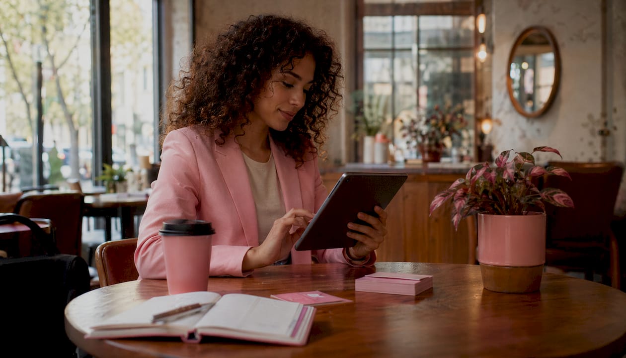 Woman booking flexible beauty appointment on laptop