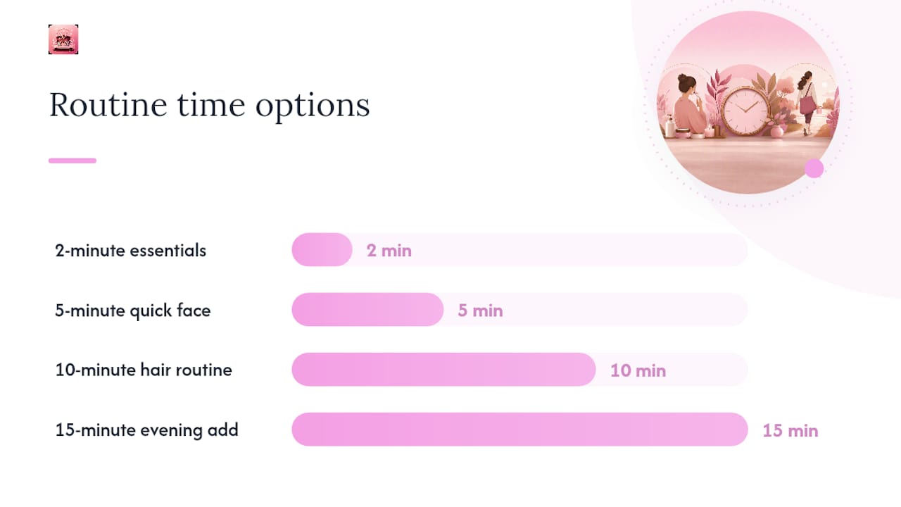 Quick Work-Life Balance Beauty Tips for Every Time of Day — overview diagram
