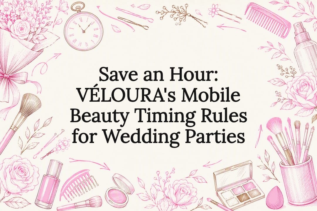 Save an Hour: VÉLOURA's Mobile Beauty Timing Rules for Wedding Parties