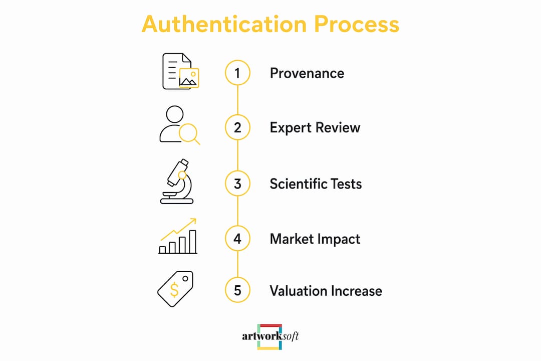 Infographic showing authentication process stages
