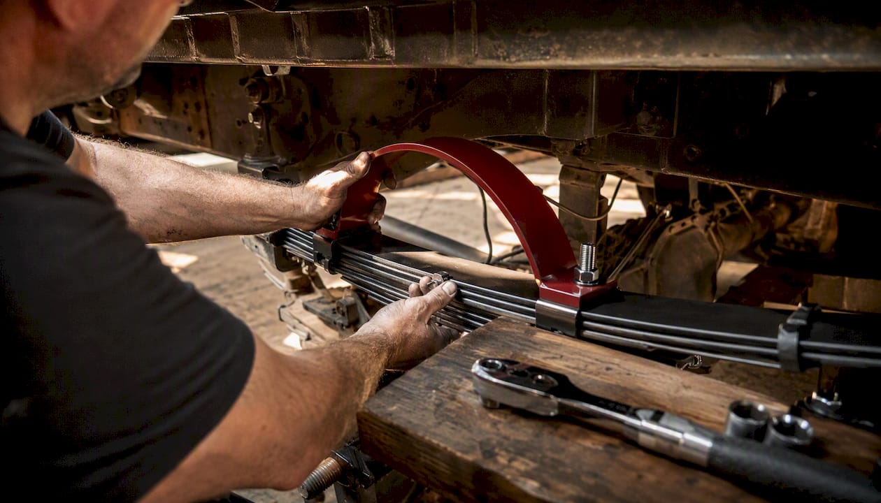 Install add-a-leaf overload spring