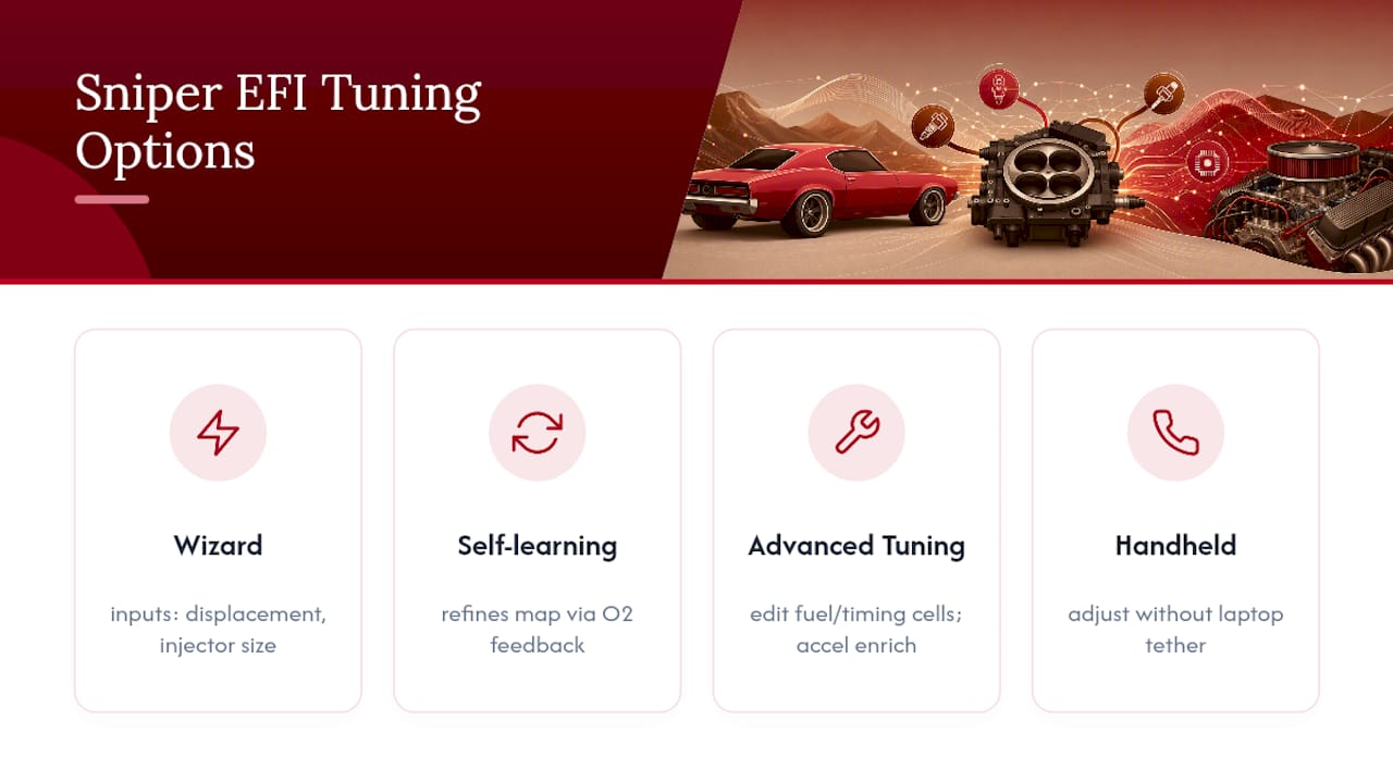 Diagram of Sniper EFI tuning options