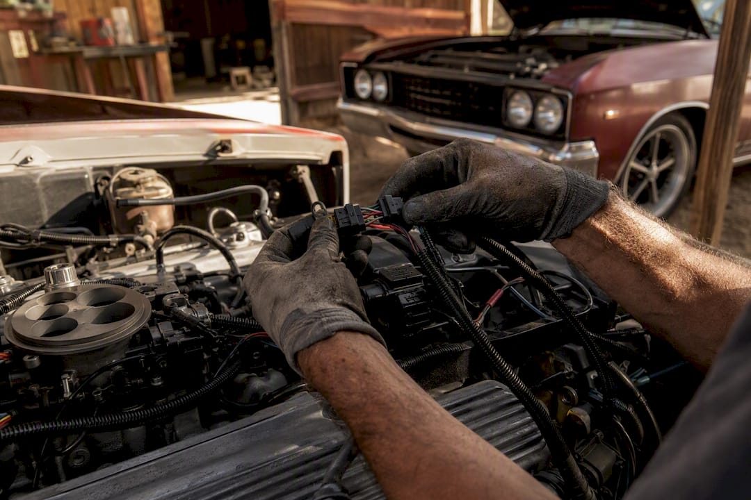 Hands wiring Holley Sniper EFI harness