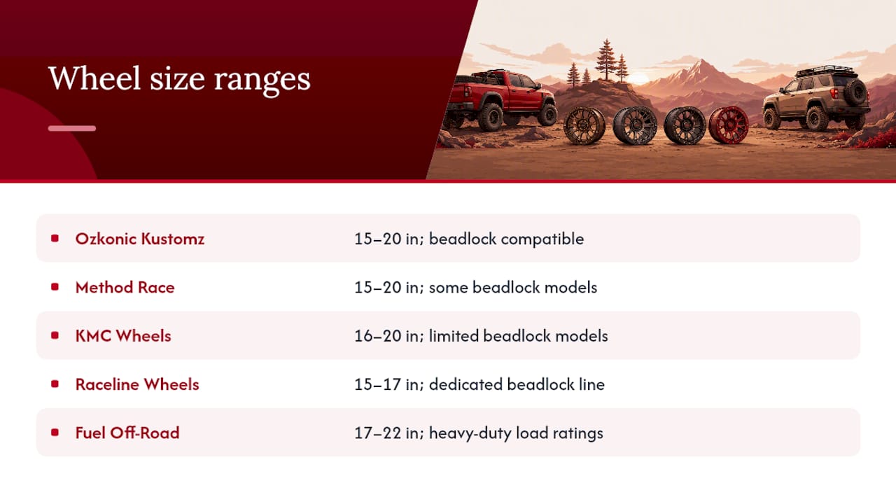 Detailed Profiles: What Each Off-Road Wheel Actually Offers — overview diagram