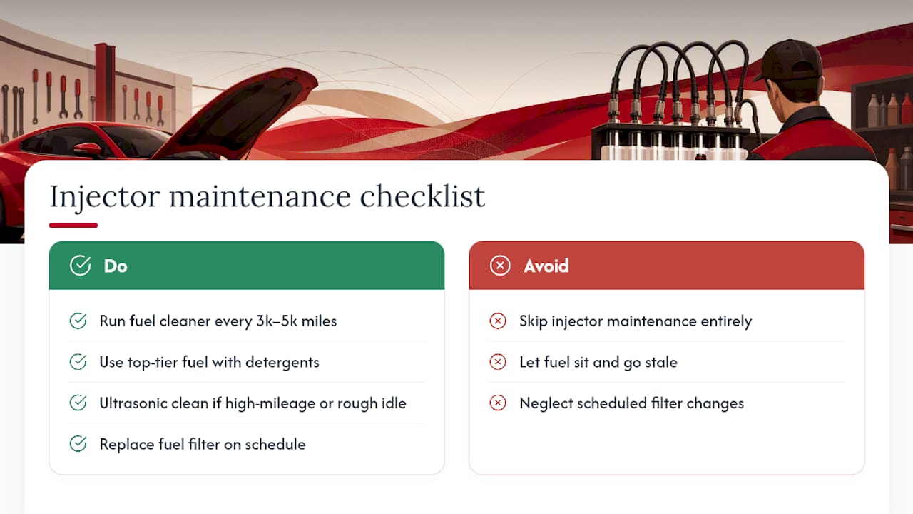 How Should You Maintain Fuel Injectors Over Time? — overview diagram
