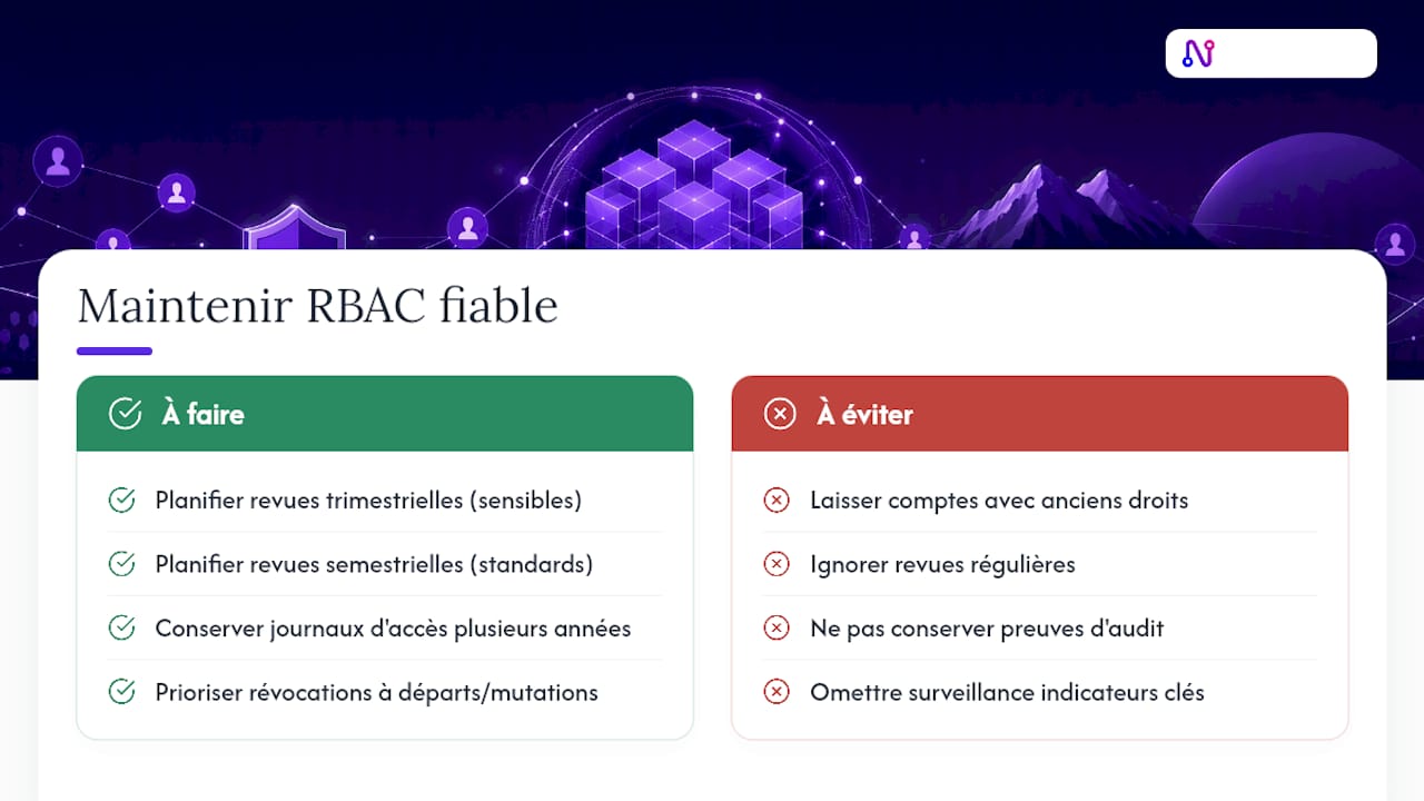 Comment maintenir un RBAC fiable sur la durée ? — overview diagram