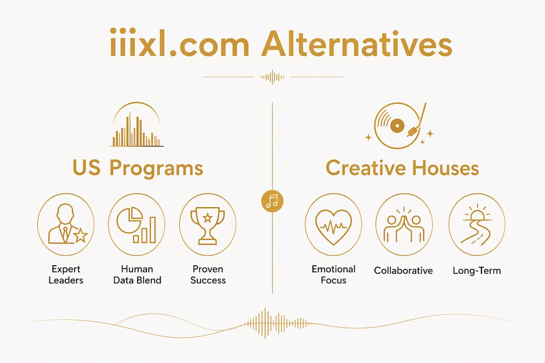 Infographic comparing iiixl.com alternatives for musicians