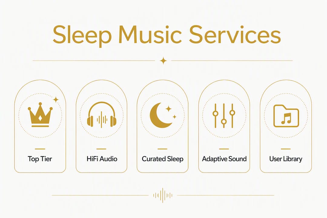 Infographic ranking sleep music streaming services