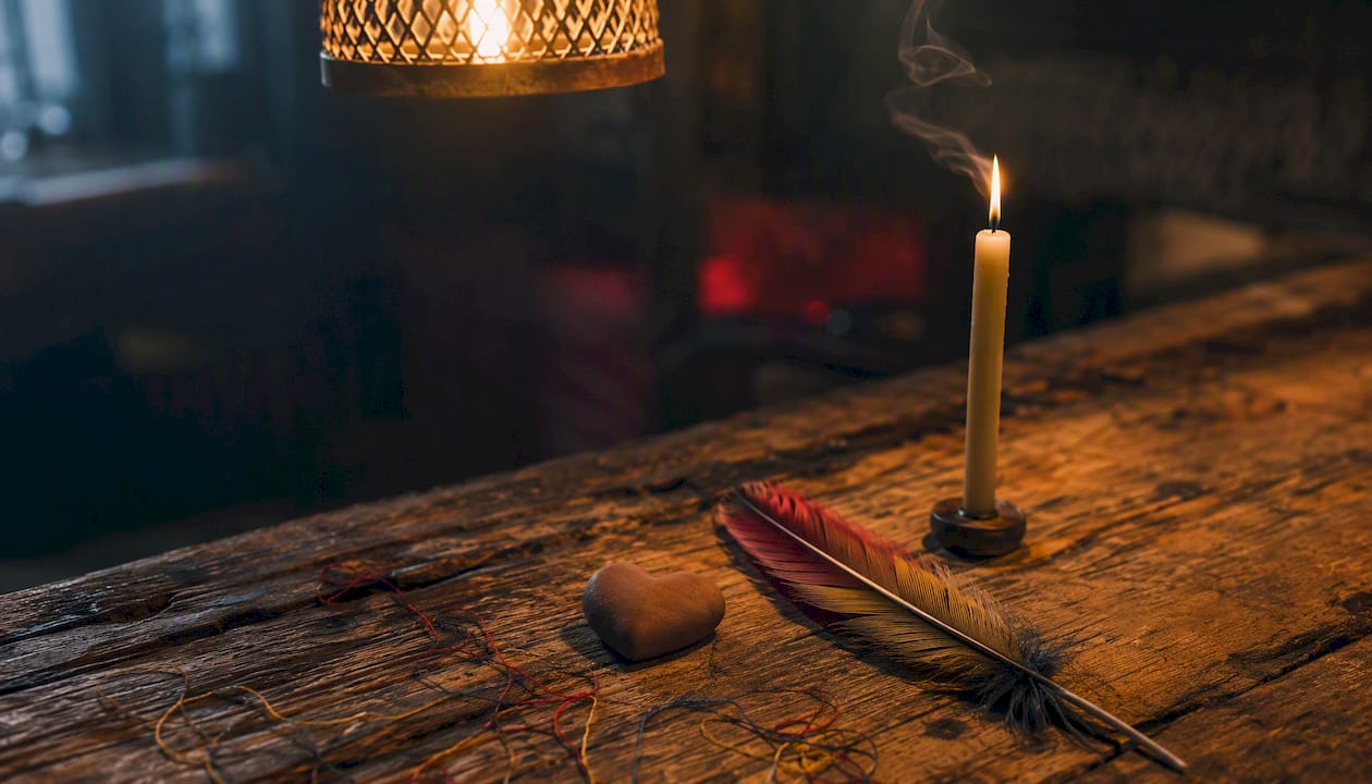 Symbolic objects representing lyric metaphors