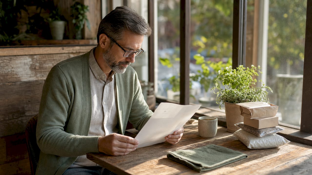 Auditor reviewing organic certification documents