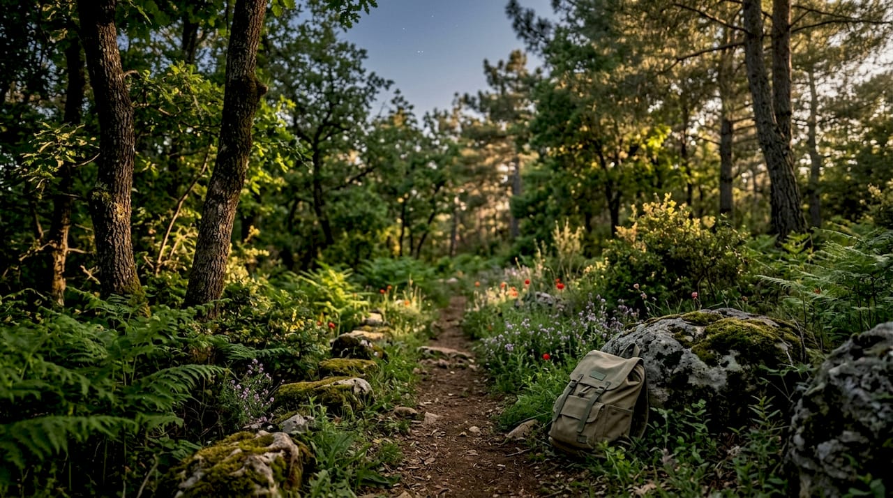 Mediterranean forest landscape in Lebanon