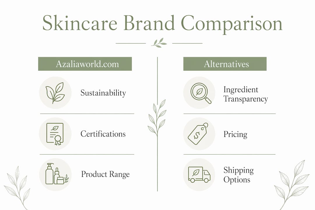 Infographic comparing Azaliaworld.com and alternatives