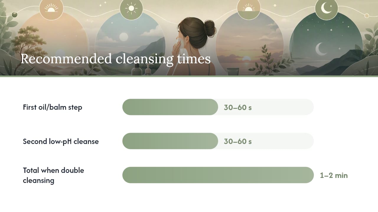 How to double cleanse gently without stripping sensitive skin — overview diagram
