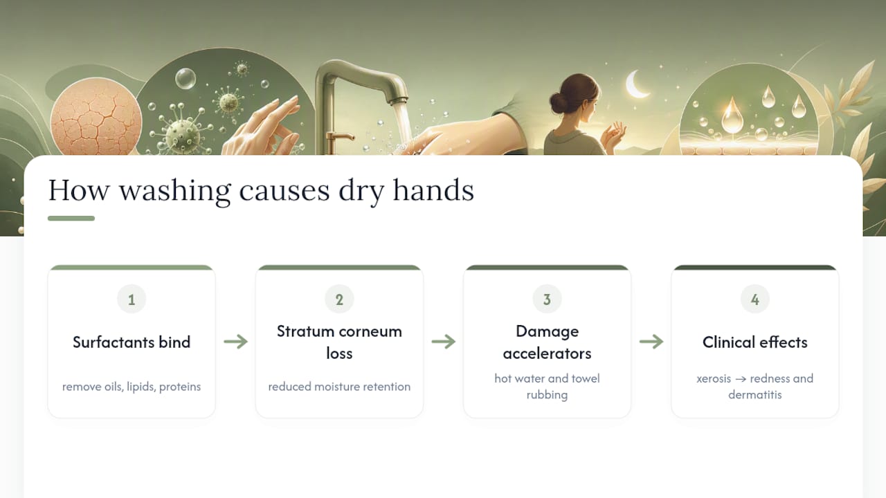 How washing disrupts the hand skin barrier