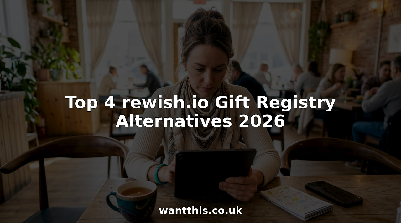 Woman organizing gift registry lists on tablet at home