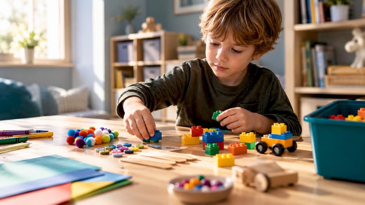 Hands choosing children’s toy gift options