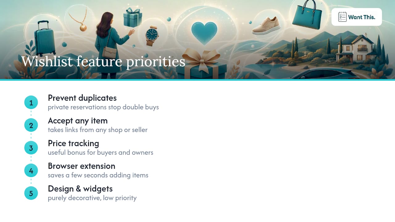 What actually matters when you share a wishlist — overview diagram