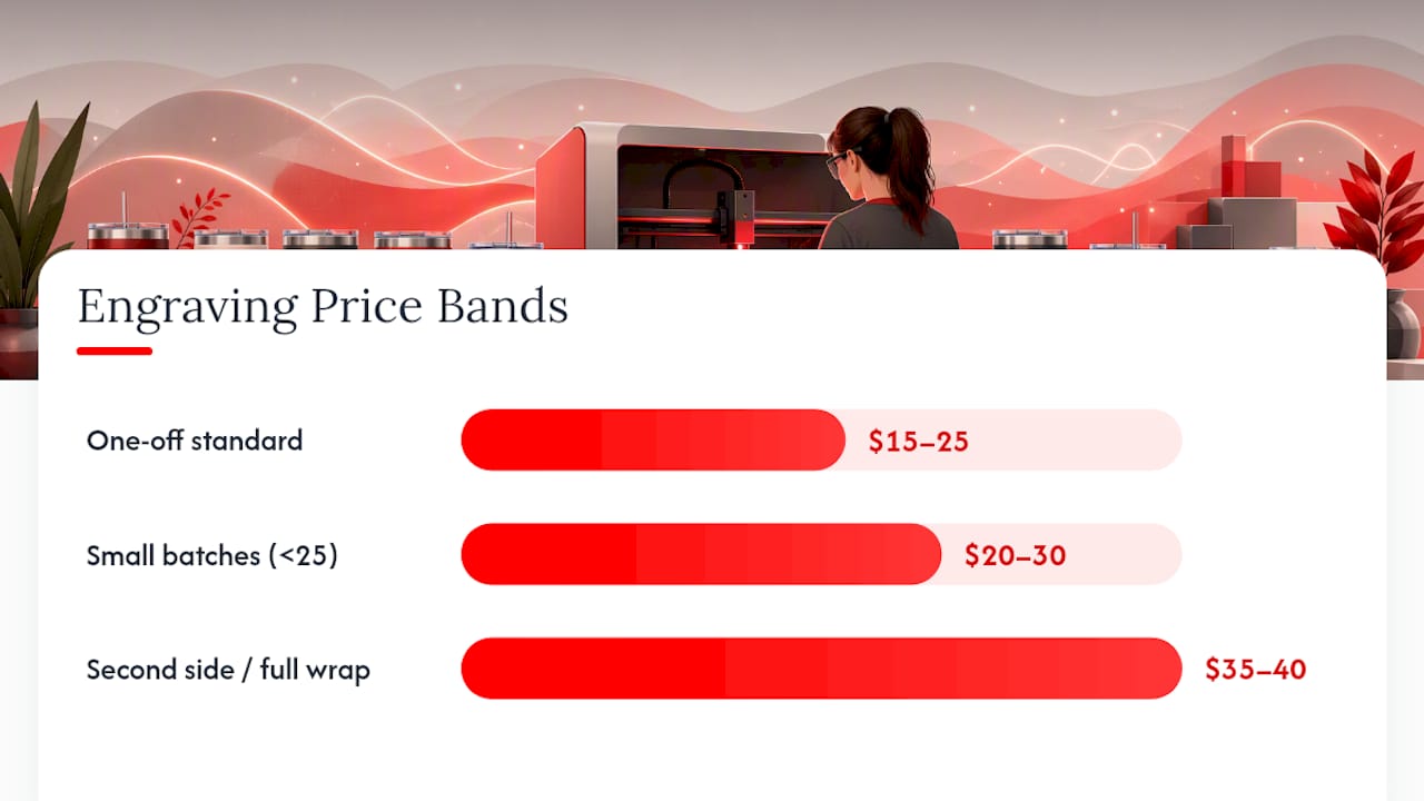 Laser engraving tumbler price ranges
