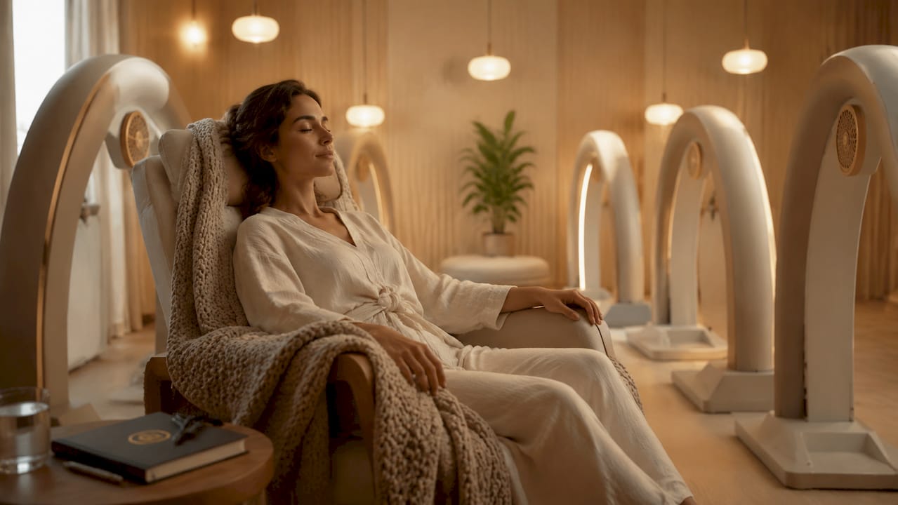 Wellness room for full-room scalar immersion therapy