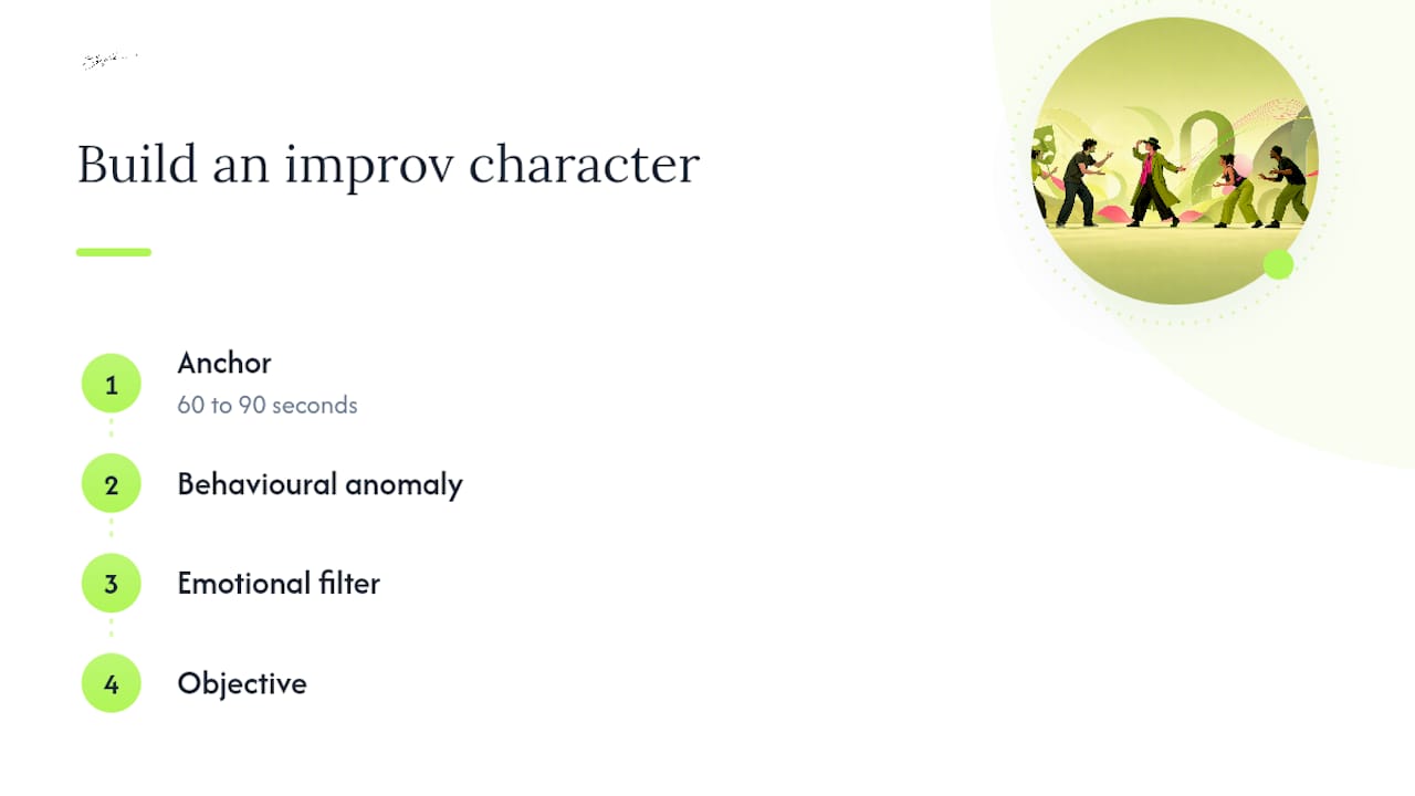 Diagram of 4-step character building process