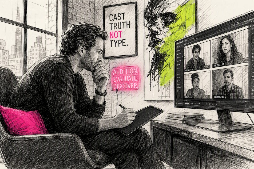 Casting director evaluating auditions
