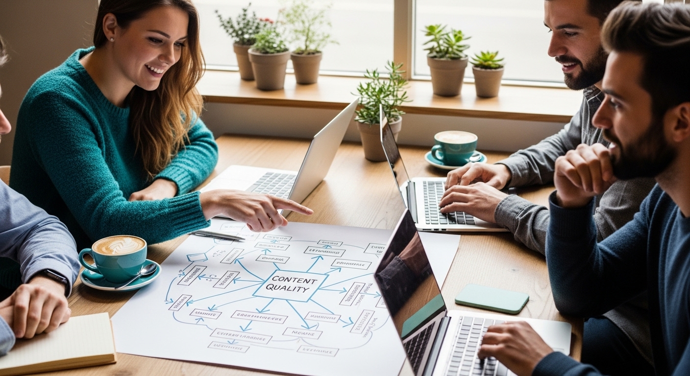 content quality seo teamwork
