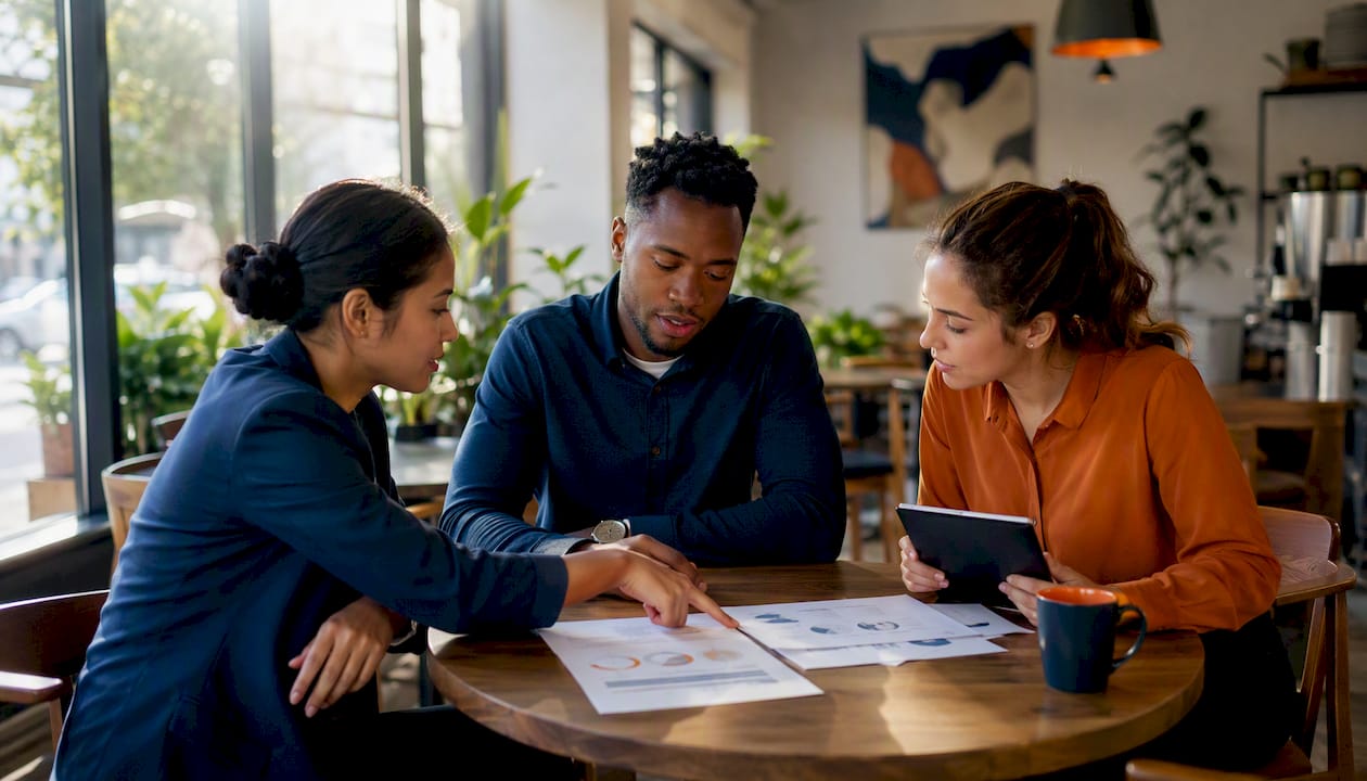 Support team discussing SLA reports