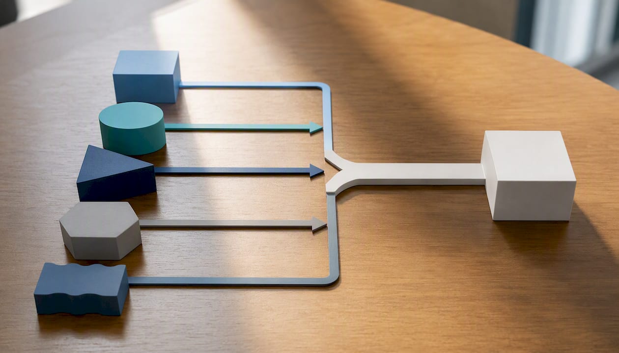 Five healthcare data sources forming revenue path