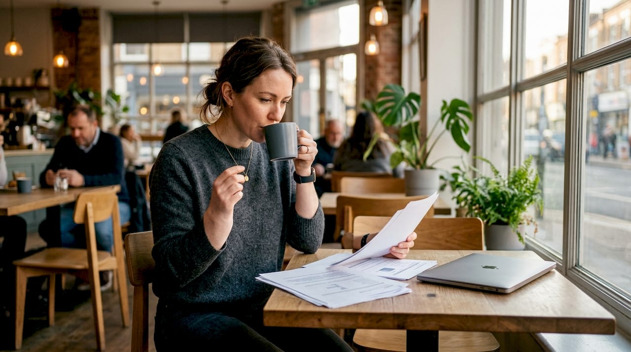 Risk officer examining AI oversight evidence documentation