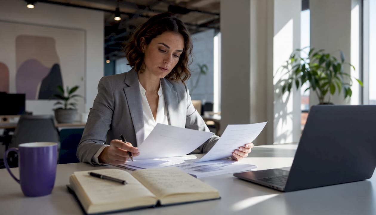 Compliance officer reviewing AI incident reports