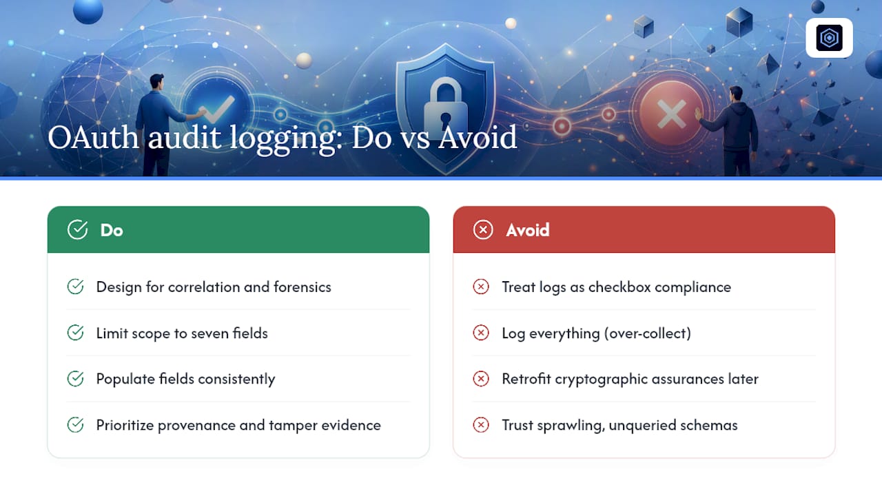 What Engineers Get Wrong About OAuth Audit Logging — overview diagram