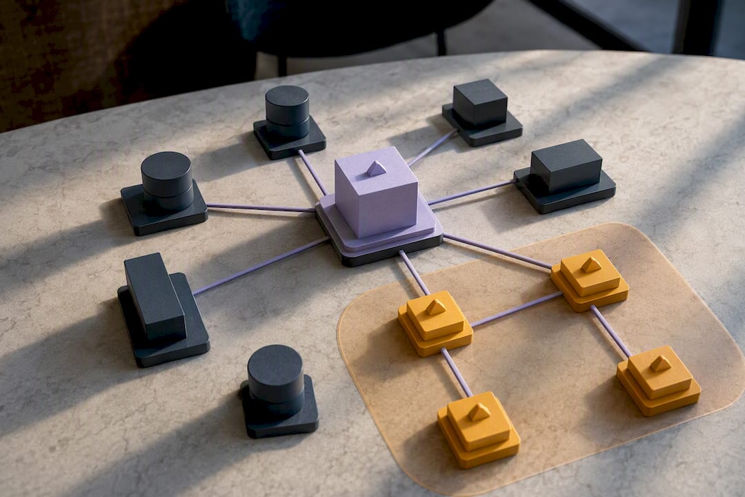 Agent dependency map showing blast radius