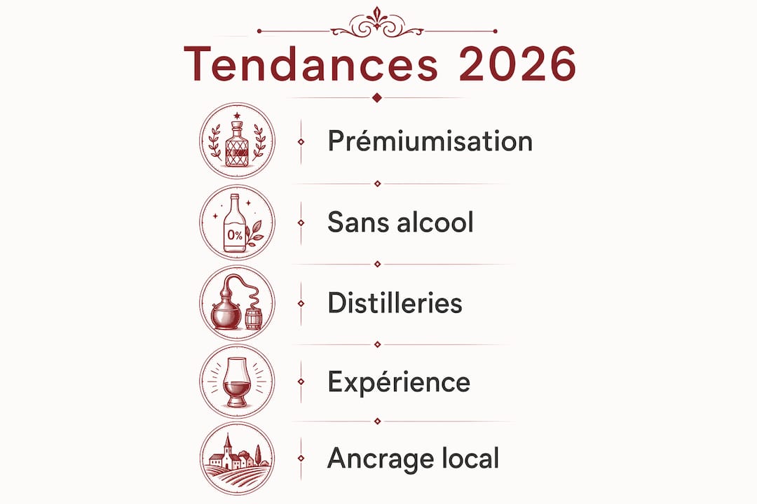 Infographie : les grandes tendances des spiritueux par région à l’horizon 2026