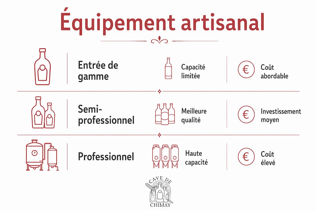 Présentation visuelle du matériel indispensable pour lancer une production artisanale en petites quantités