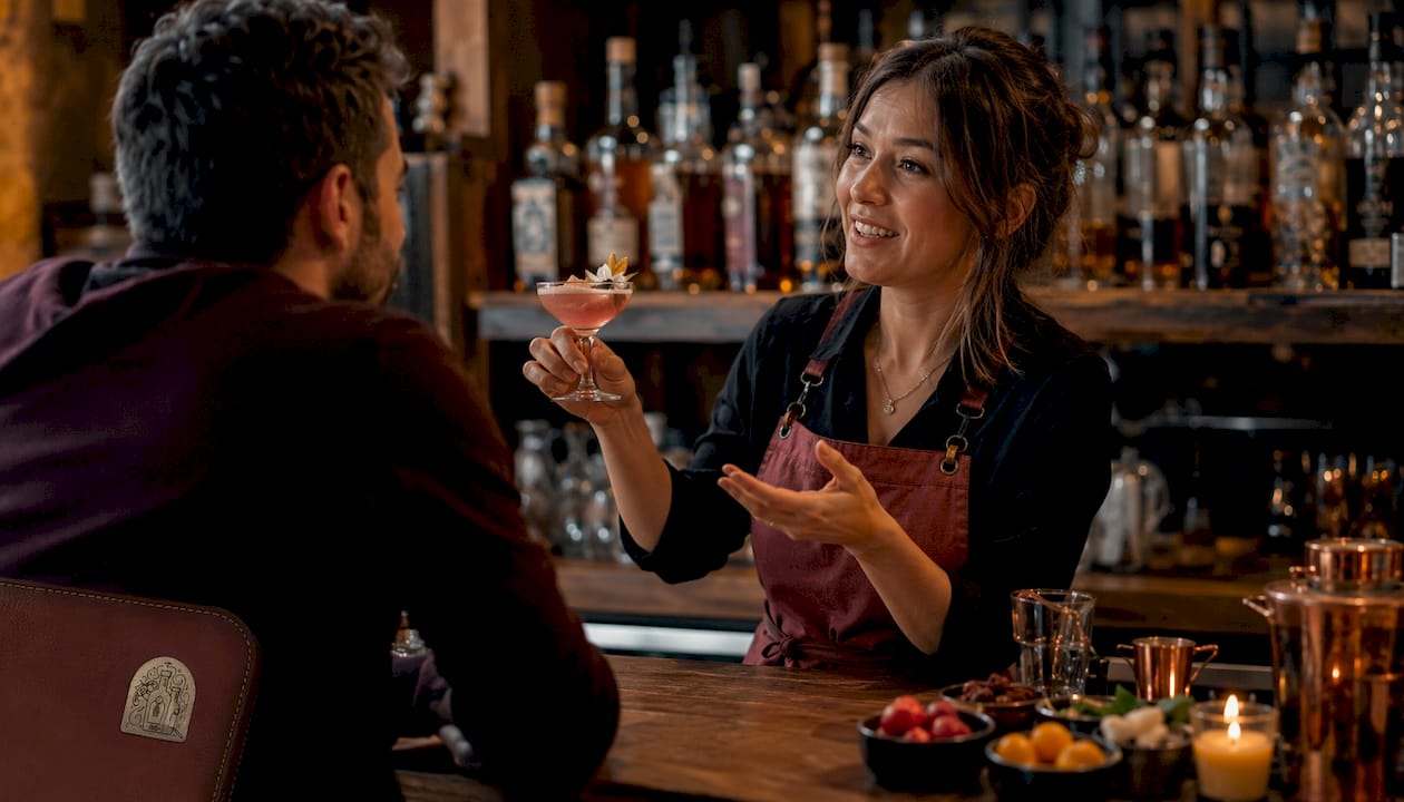En tant que barman, j’adore raconter l’histoire derrière nos cocktails signature. Celui-ci, par exemple, est né d’un pari un peu fou entre collègues : créer une boisson qui surprendrait autant par sa couleur que par ses saveurs. Après plusieurs essais, on a trouvé le parfait équilibre entre fraîcheur et gourmandise. Chaque ingrédient a été choisi avec soin pour évoquer un souvenir d’été. Aujourd’hui, c’est devenu l’un des incontournables du bar, et je prends toujours plaisir à partager son histoire avec nos clients curieux.
