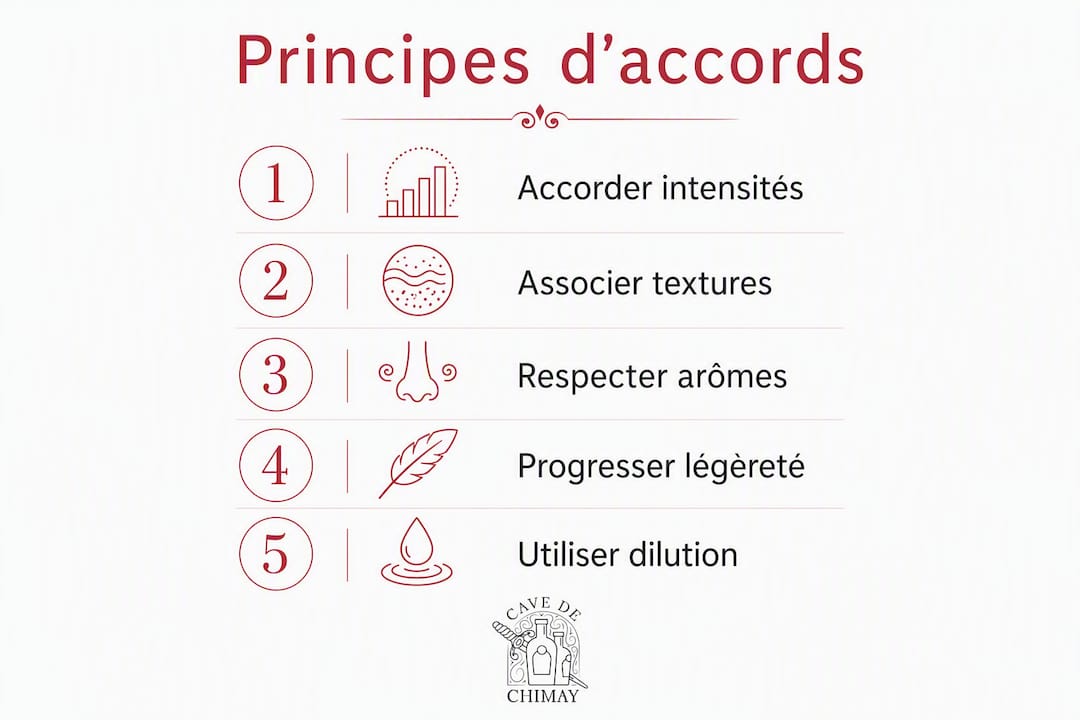 Les grandes étapes pour réussir un accord fromage et gin en infographie