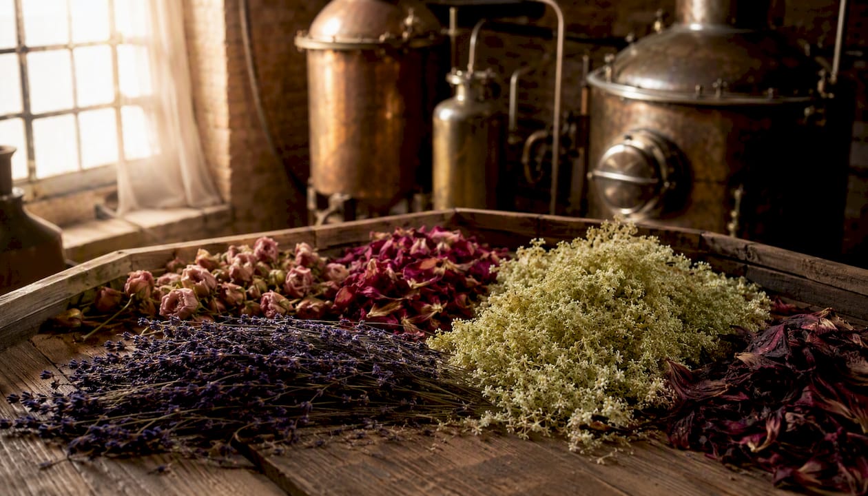 Des fleurs fraîches et parfumées joliment disposées sur un plateau en bois