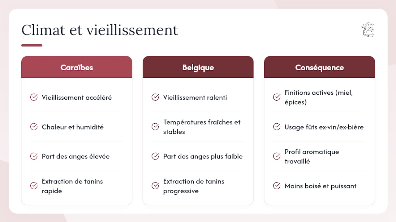 Le climat belge influence-t-il le goût du rhum ? — overview diagram