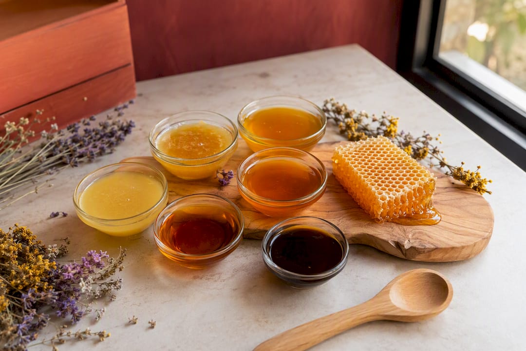 Variétés de textures de miel artisanal