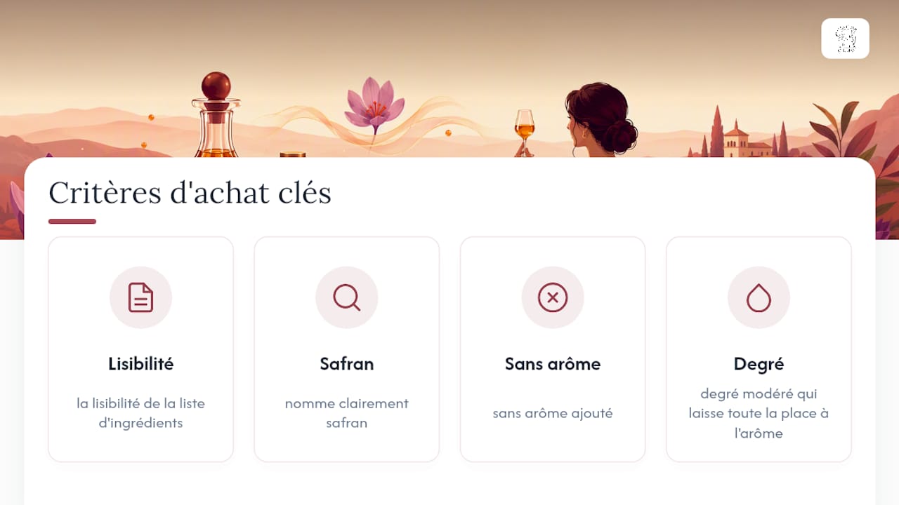Critères pour bien choisir une liqueur au safran