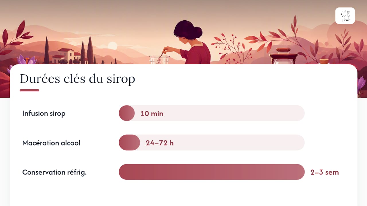 Schéma de conservation du sirop de safran