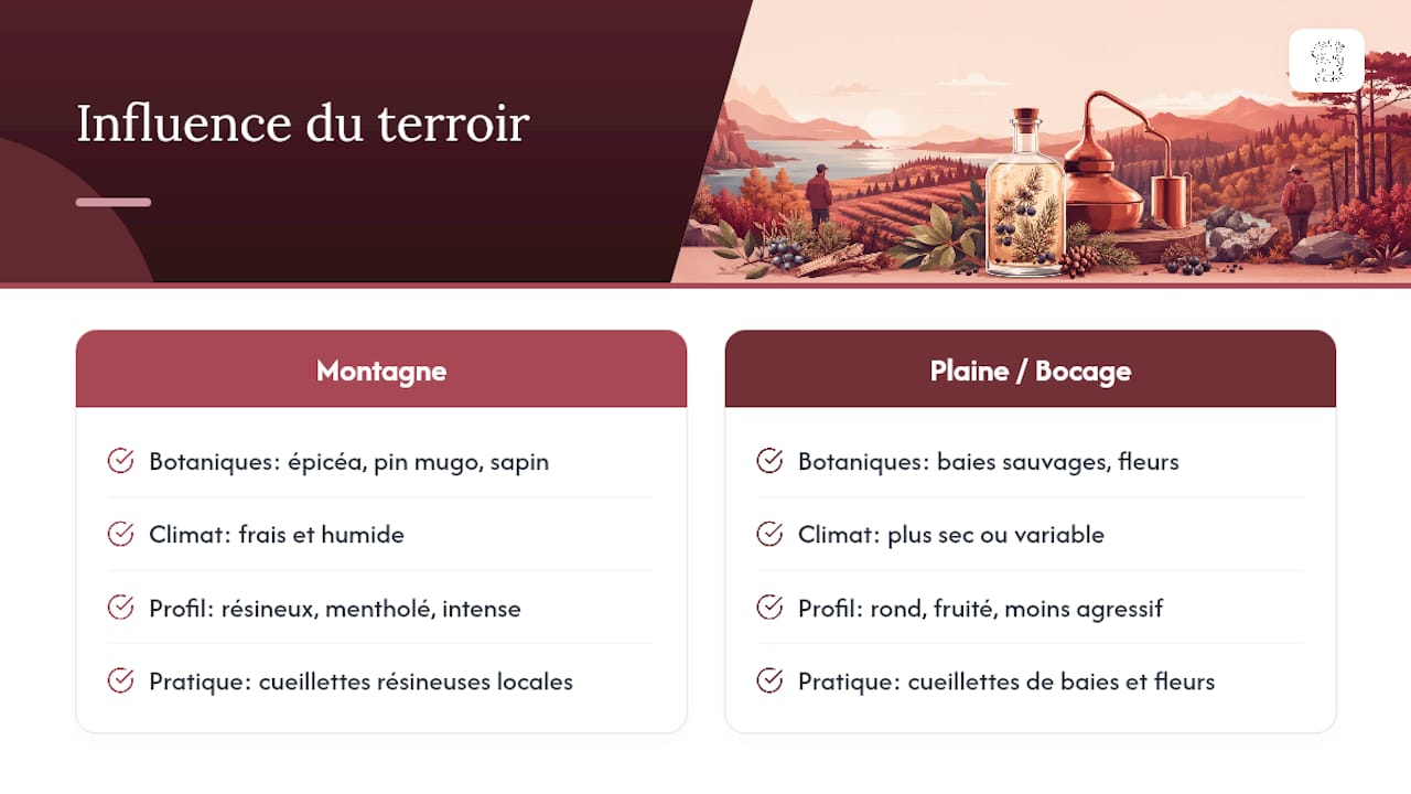 Comparaison des terroirs forestiers du genévrier