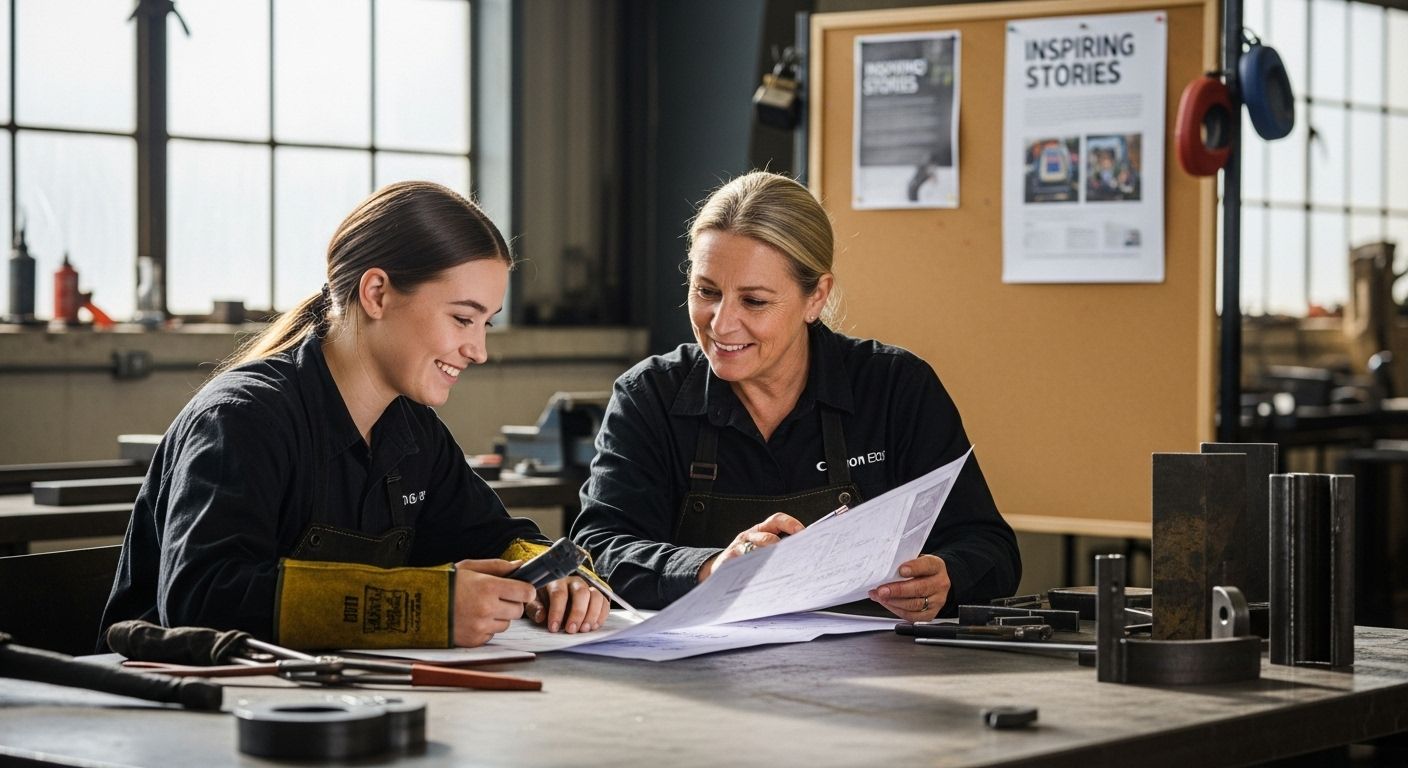female welder mentorship story