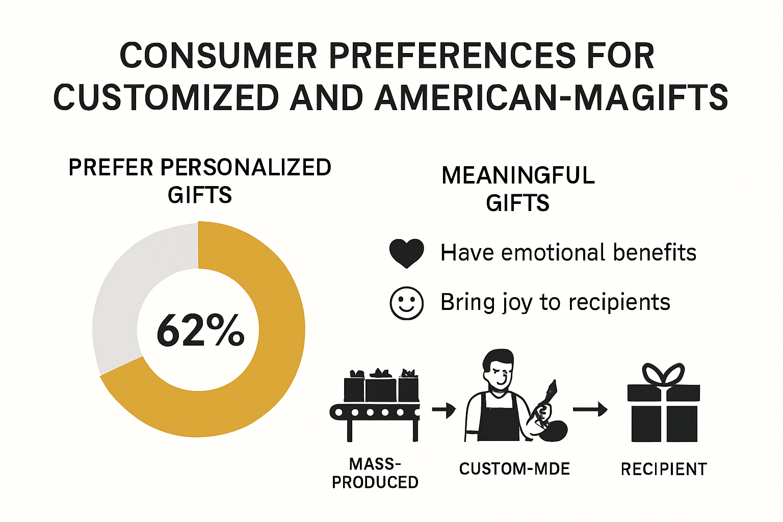 Infographic about consumer preferences for personalized gifts