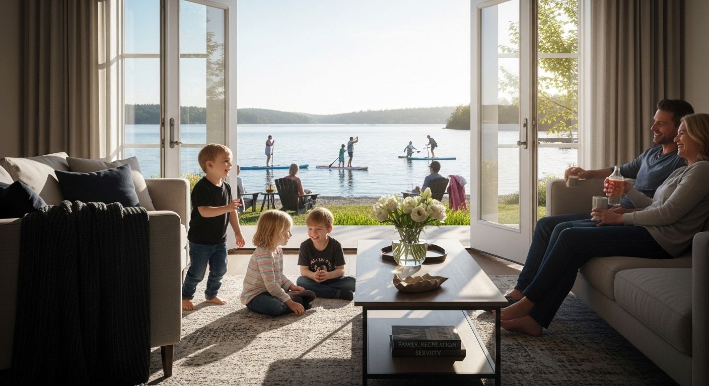 lakeside house family recreation