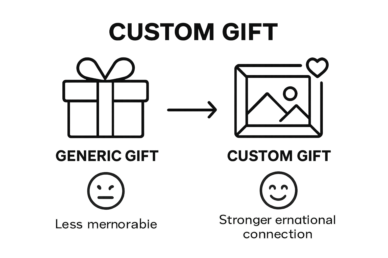 Comparing emotional impact of custom versus generic gifts