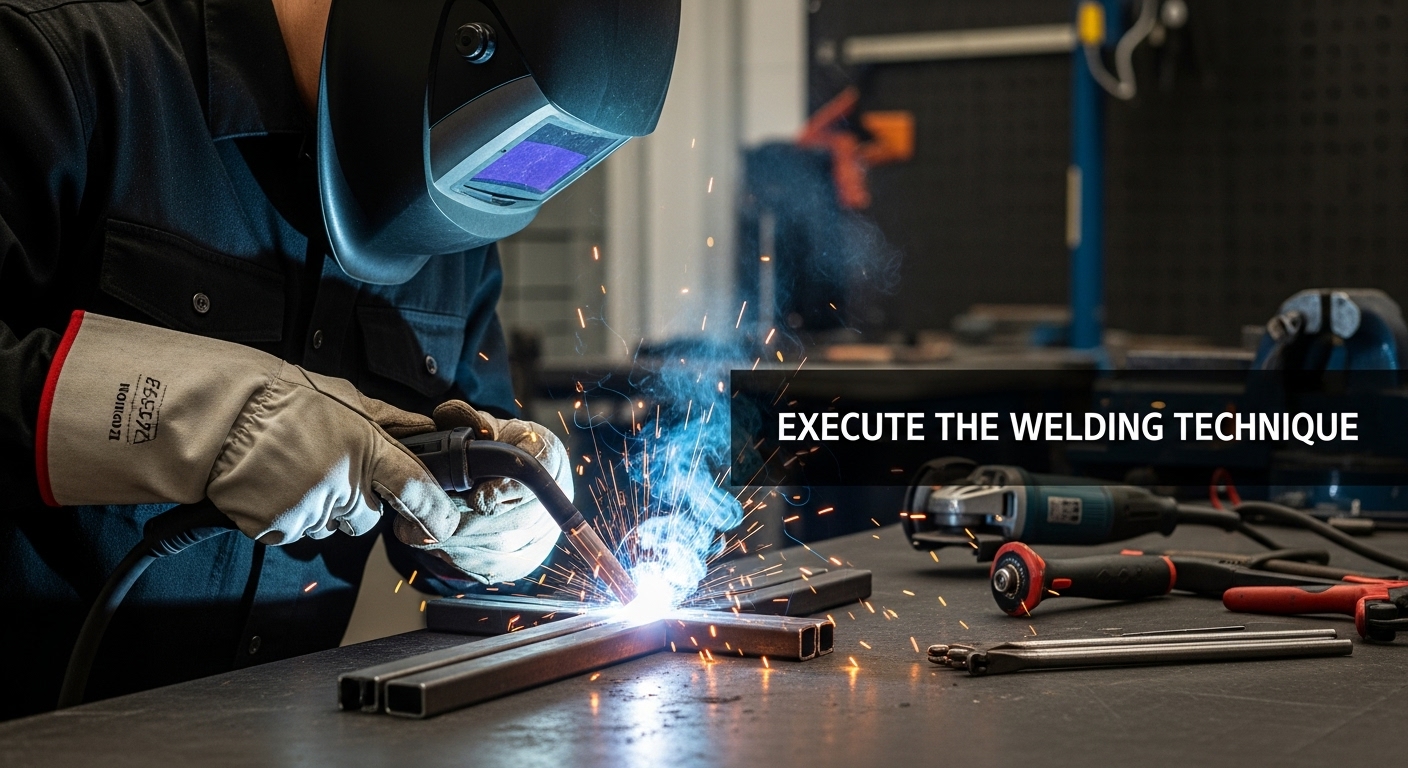 welding arc technique demonstration