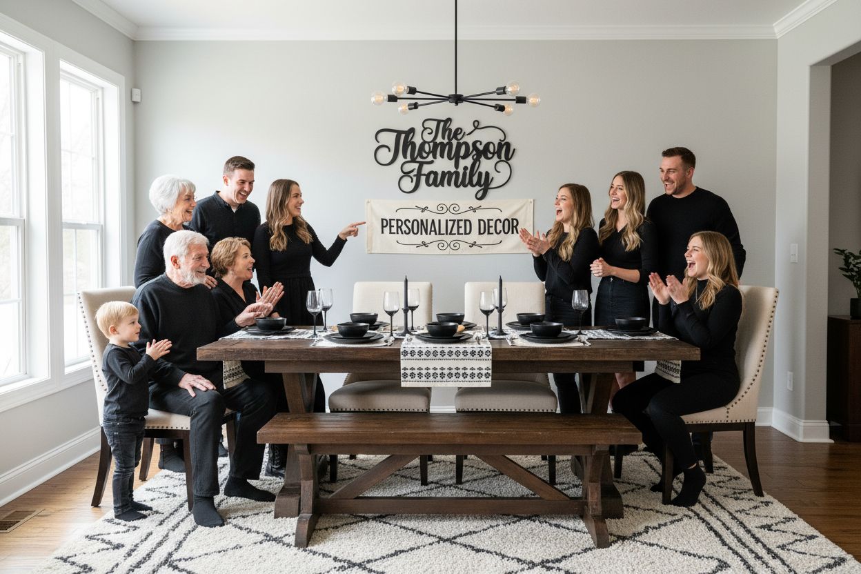 personalized decor family gathering